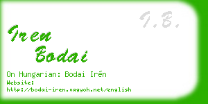 iren bodai business card